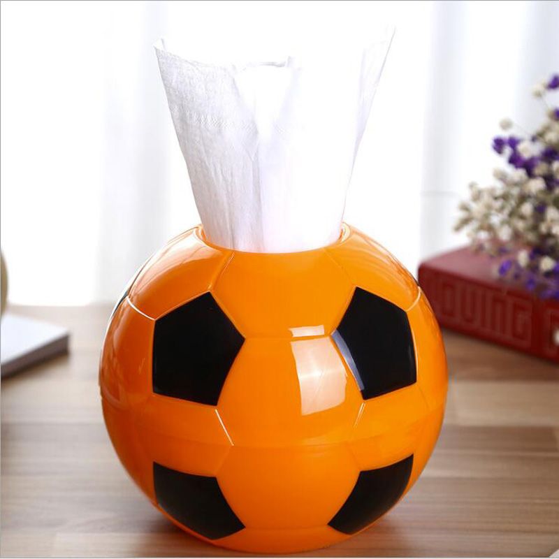 Football‑Shaped Tissue Holder – Creative Round Tissue Box for Home, Office, Bathroom & Car