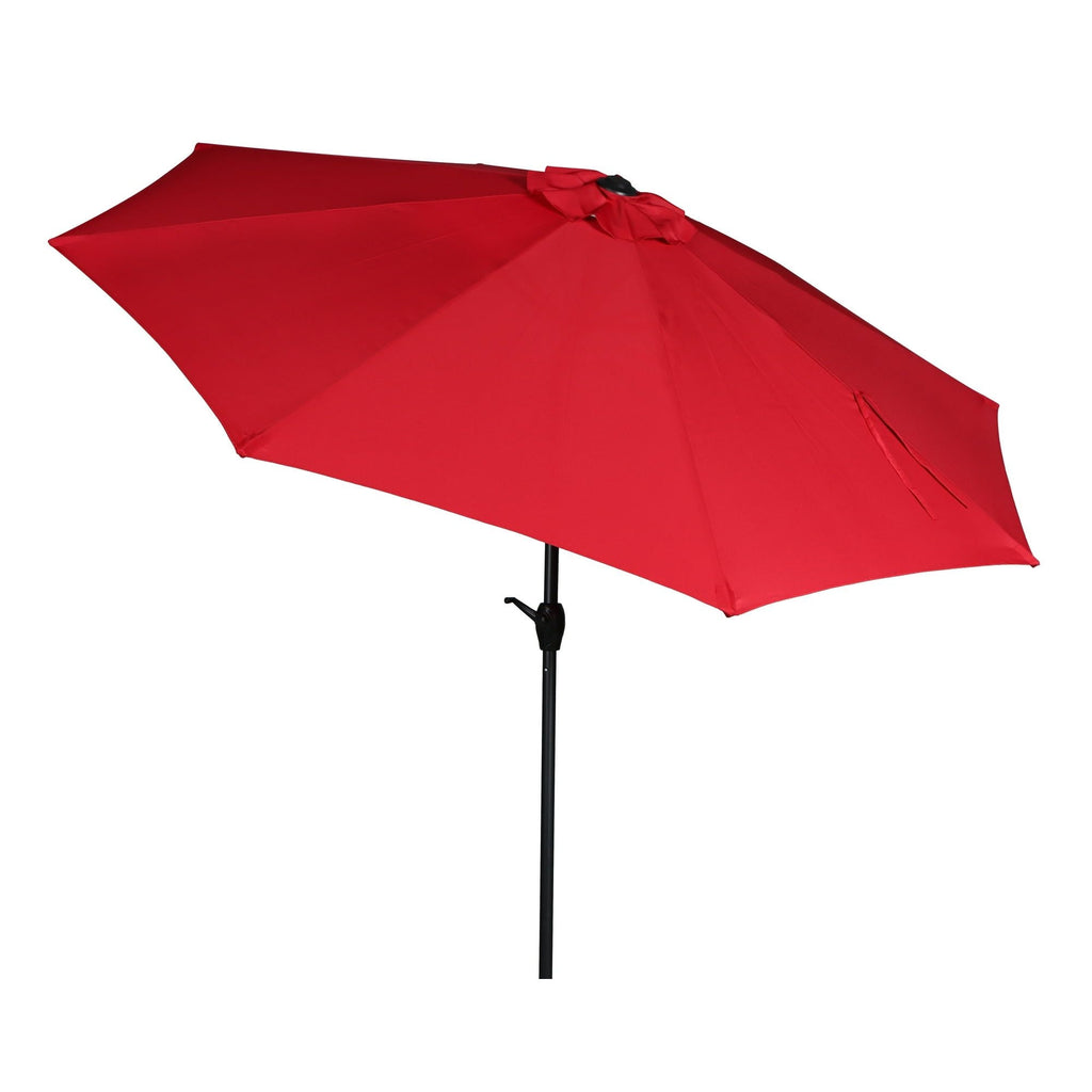9 ft Crank Lift Patio Umbrella with 3-Position Tilt – Outdoor Sun Shade for Patio, Deck & Garden