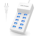 10‑Port USB Charging Hub – Fast Charge Power Adapter for Phones, Tablets & Devices