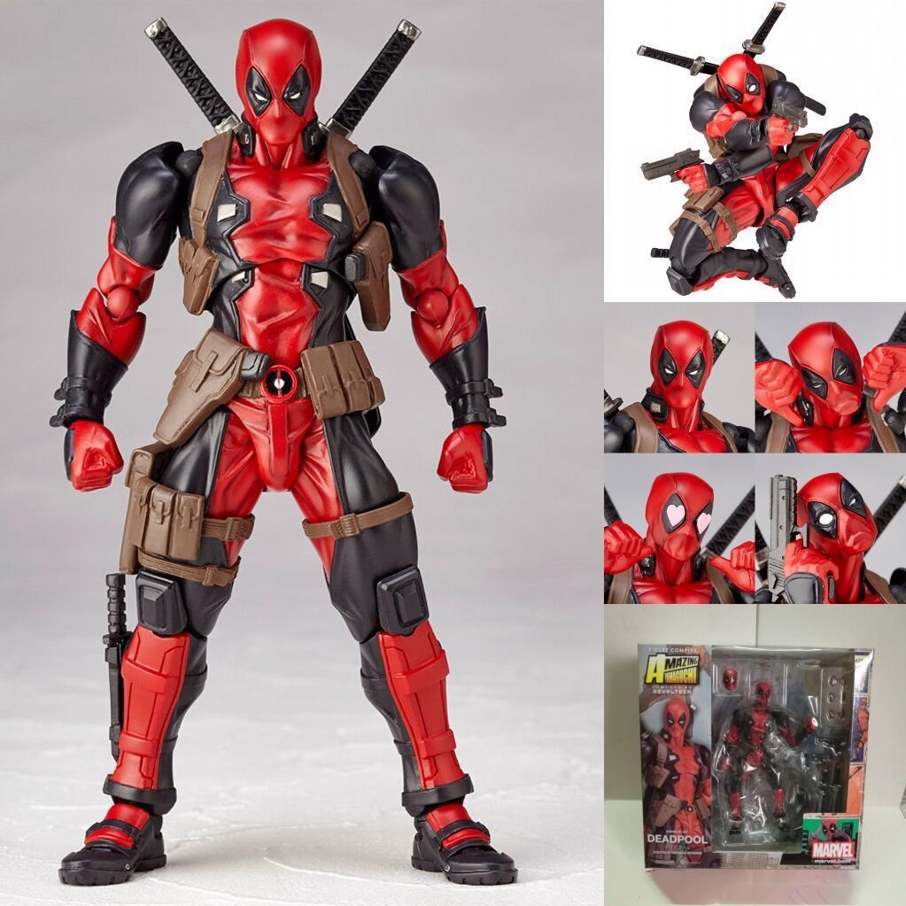 Marvel Revoltech Action Figure – Carnage Deadpool Spider-Man Venom Wolverine Magneto Captain America Gwen Stacy Collectible Toy