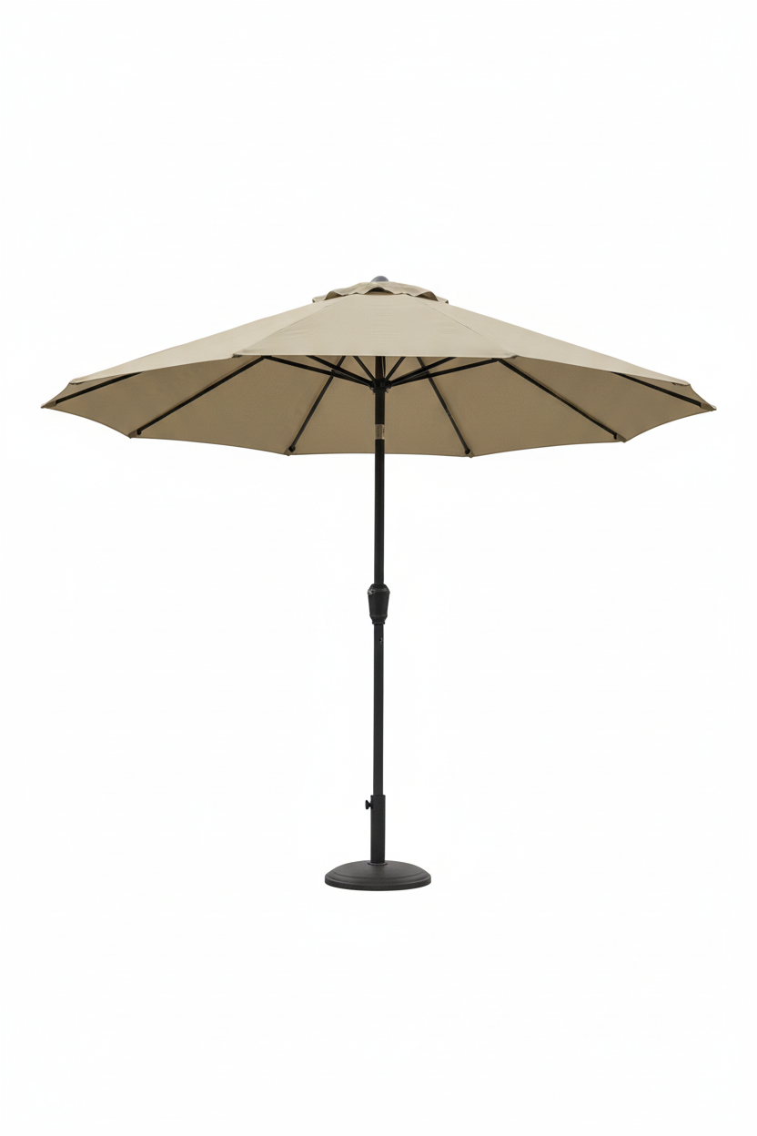 9 ft Crank Lift Patio Umbrella with 3-Position Tilt – Outdoor Sun Shade for Patio, Deck & Garden
