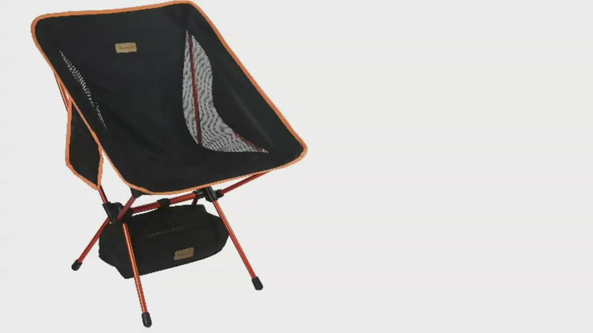 TREKOLOGY YIZI GO Camping Chair for Adult – Compact. Foldable. Lightweight 0.9 kg. 136 kg Capacity. Durable Aluminum. Quick Setup. Ideal for Backpacking. Beach. and Outdoor Adventures (Black)