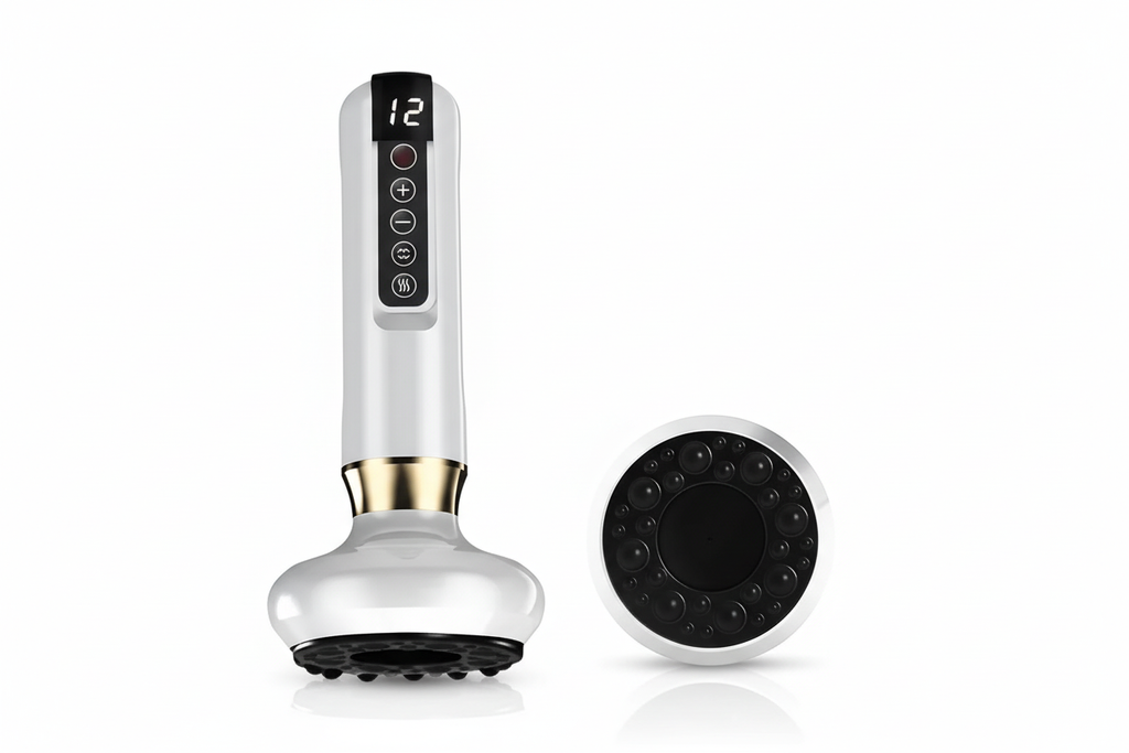 Electric Gua Sha Scraping & Vacuum Cupping Massager – 12‑Level Heating, Rechargeable & Cordless