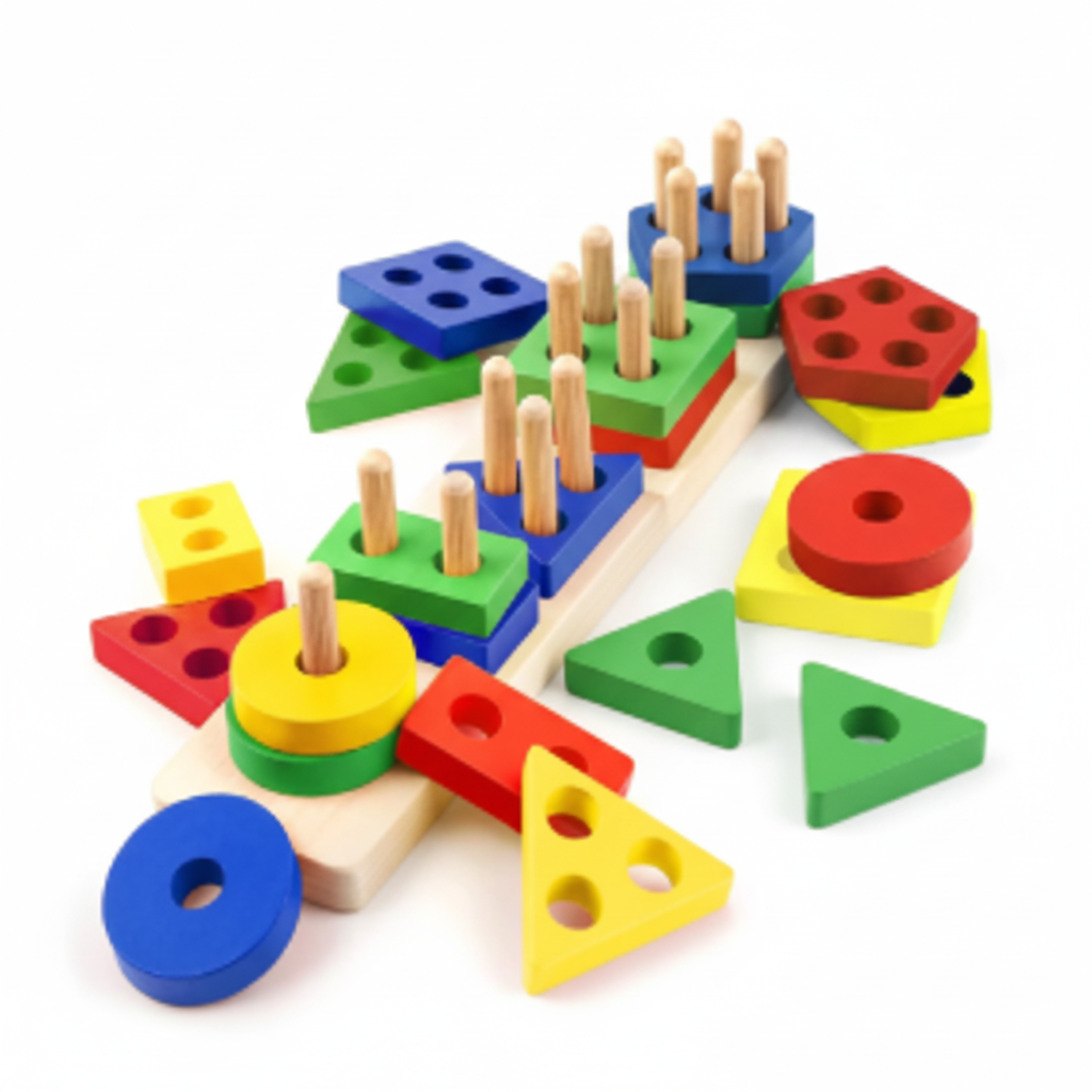 Wooden Sensory Puzzles for Toddlers – Educational Learning Toy for Boys & Girls | Birthday Gifts & Activity Play Set